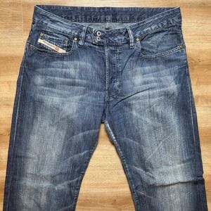 Diesel Jeans Men 31x30 Blue Rabox Relaxed Baggy Fit Button Fly Italy Vintage Y2K